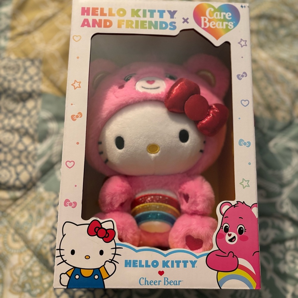 Hello Kitty Cheer Bear Plush Toy - Pink